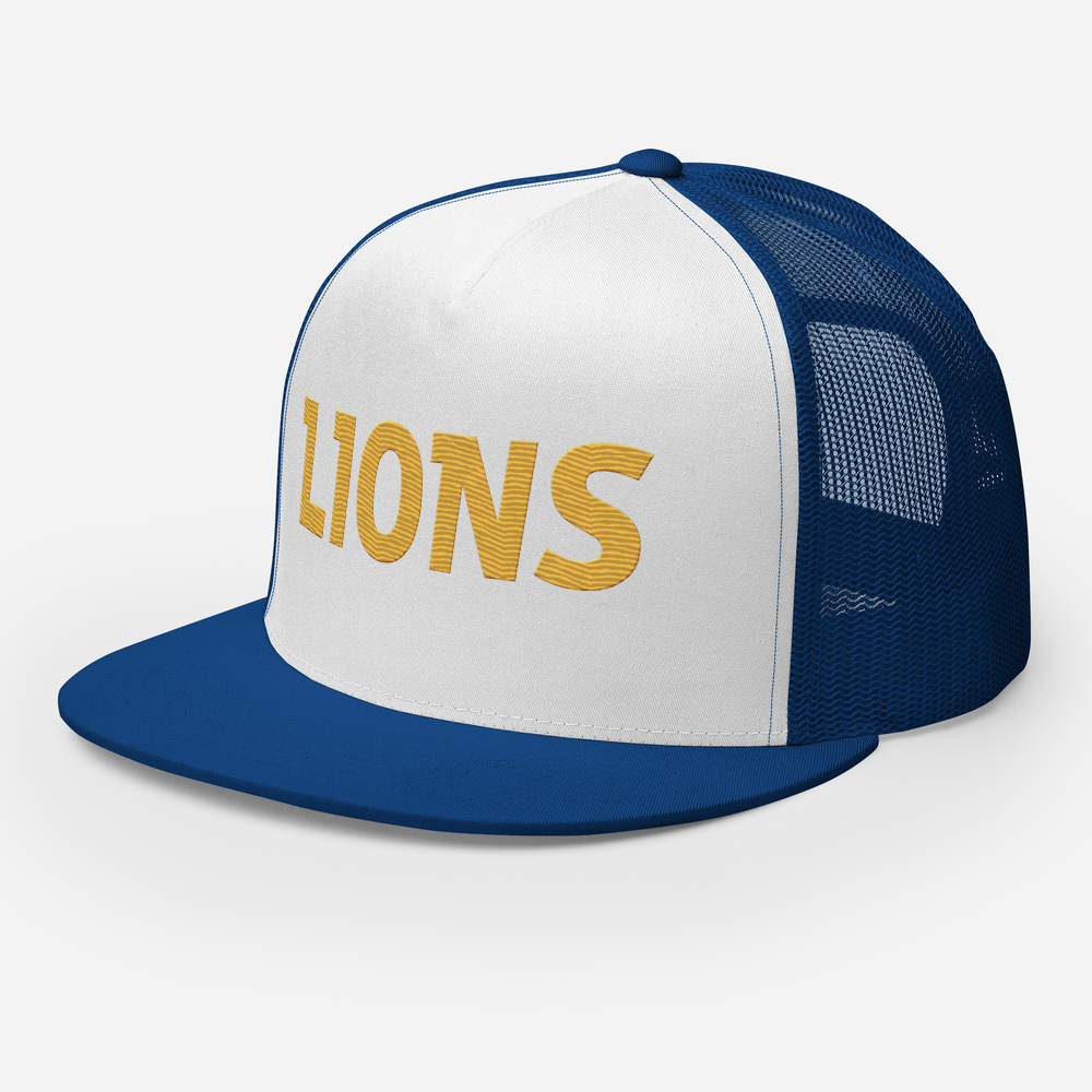 Lions Sport Trucker Hat (Yellow Embroidery) | Blue | Adult