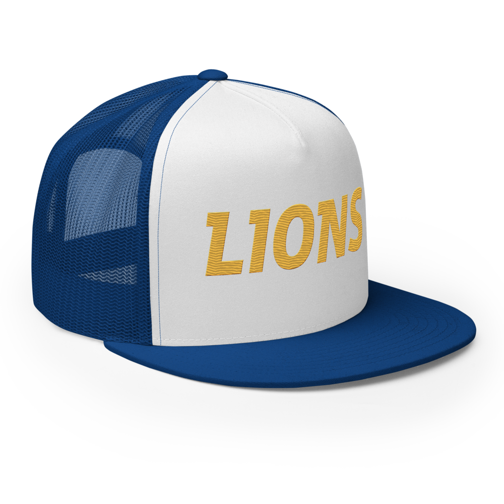 Lions Sport Trucker Hat (Yellow Embroidery) | Blue | Adult