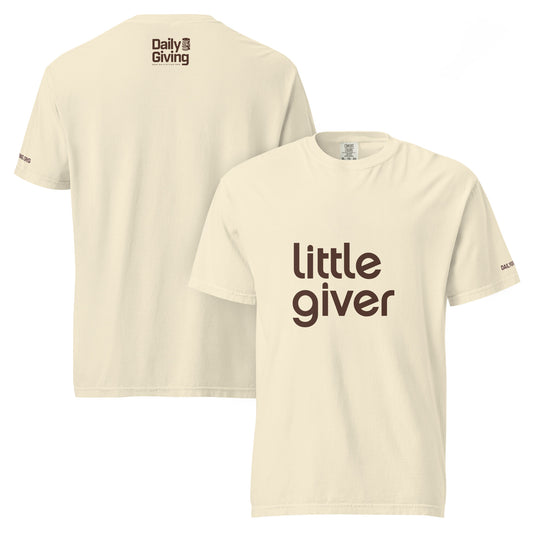Little Giver - Daily Giving Unisex garment-dyed heavyweight t-shirt