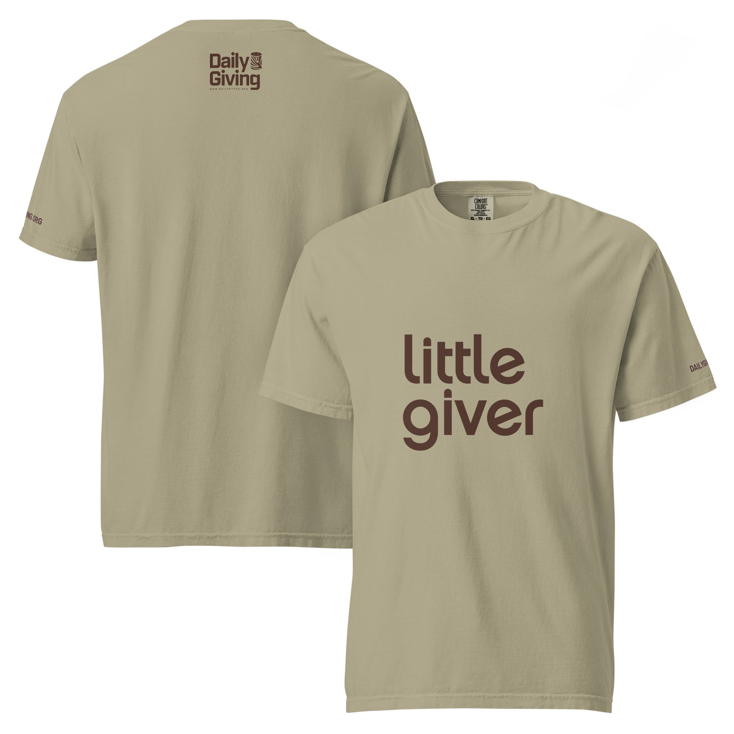 Little Giver - Daily Giving Unisex garment-dyed heavyweight t-shirt