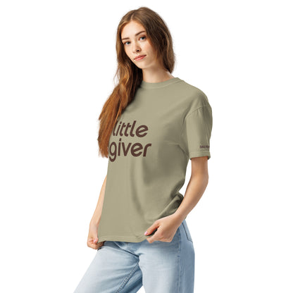 Little Giver - Daily Giving Unisex garment-dyed heavyweight t-shirt