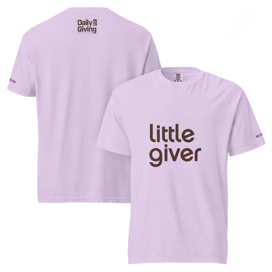 Little Giver - Daily Giving Unisex garment-dyed heavyweight t-shirt